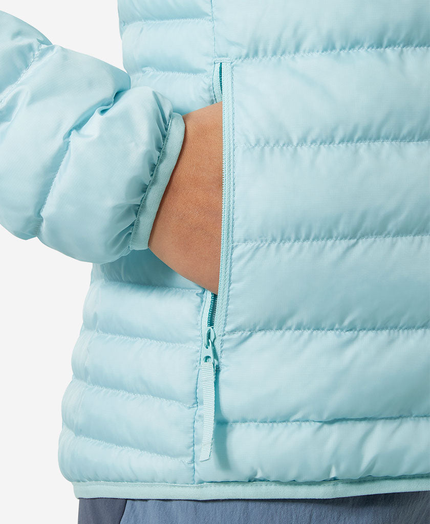 W BANFF HOODED INSULATOR, Barely Blue