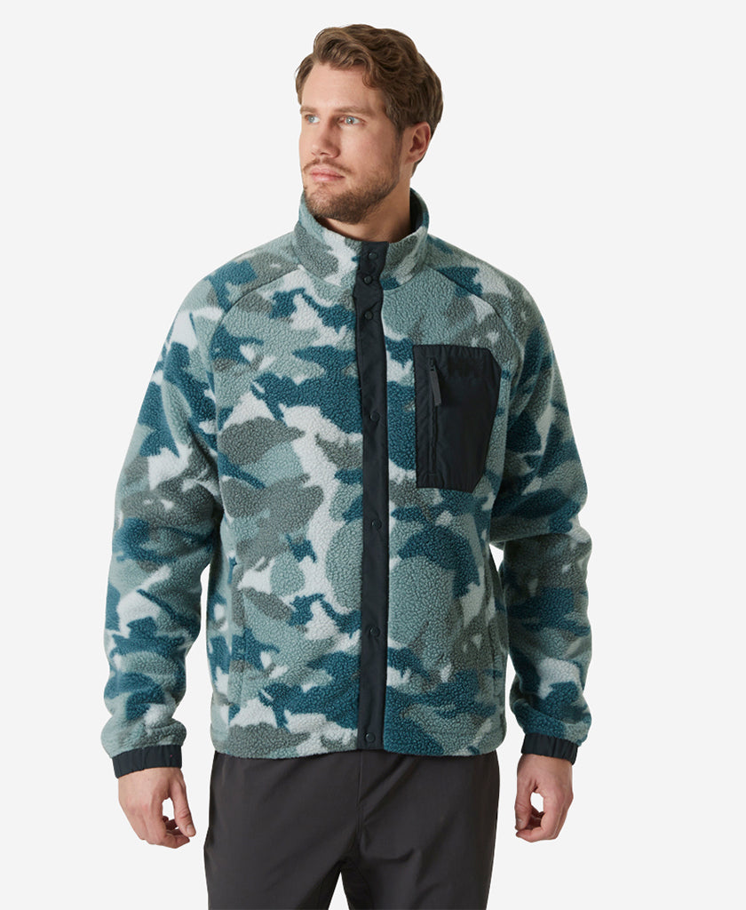 PANORAMA PRINTED PILE SNAP, Dark Creek Woodland Camo | Helly Hansen AU