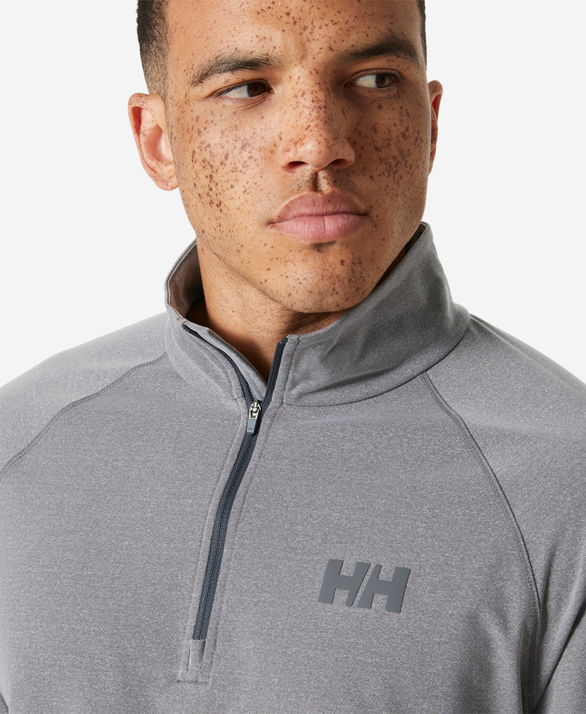 TYRI KNIT 1/2 ZIP, Ebony Melange