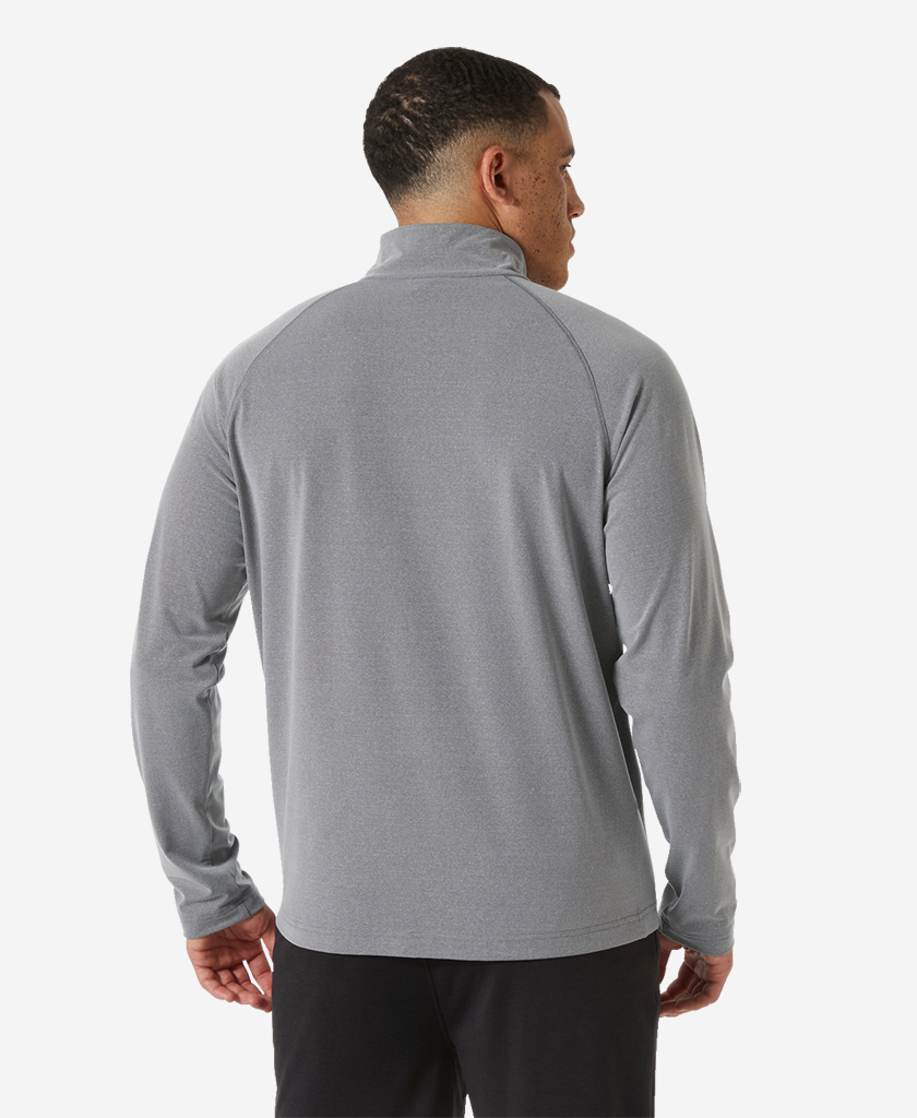 TYRI KNIT 1/2 ZIP, Ebony Melange