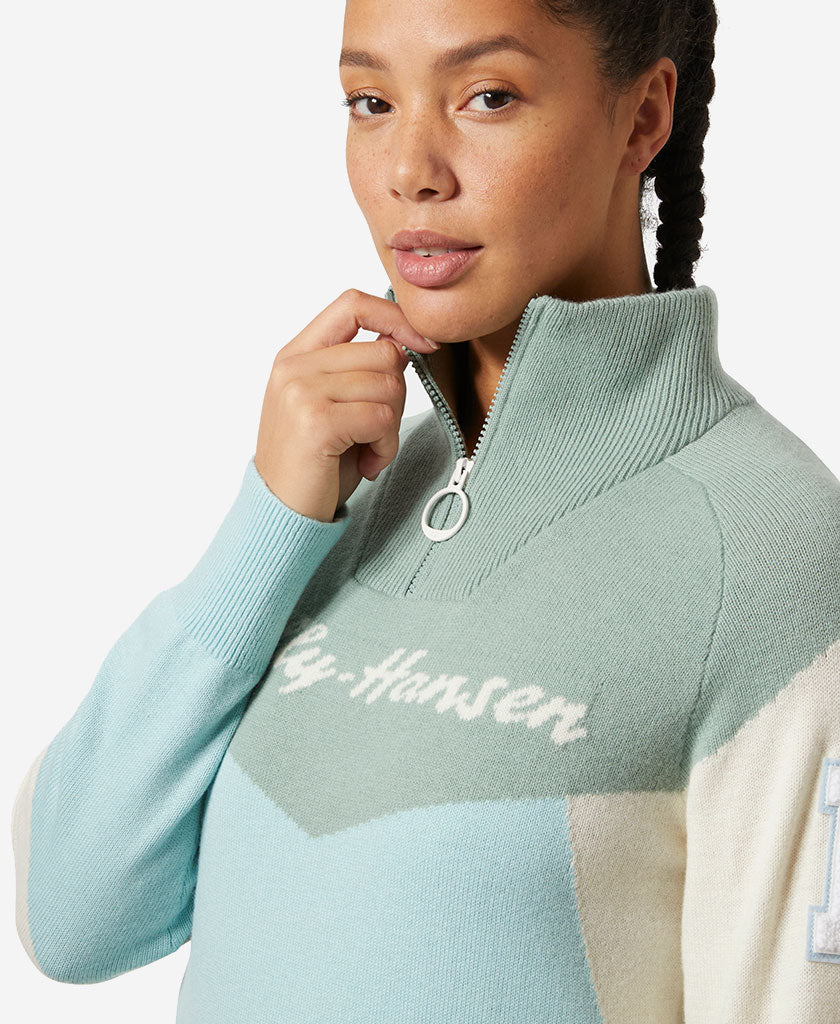 W APRES KNITTED SWEATER, Barely Blue