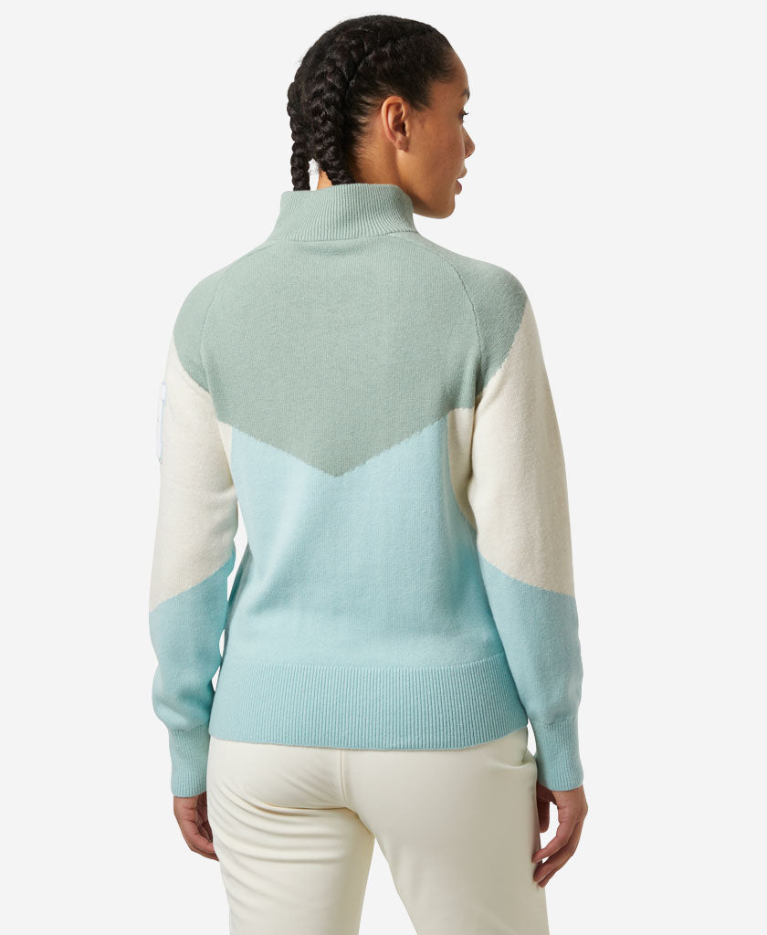 W APRES KNITTED SWEATER, Barely Blue