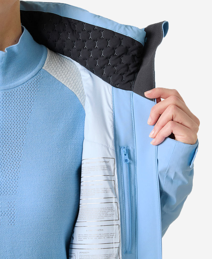 W ALPHELIA PUFFY JACKET, Bright Blue