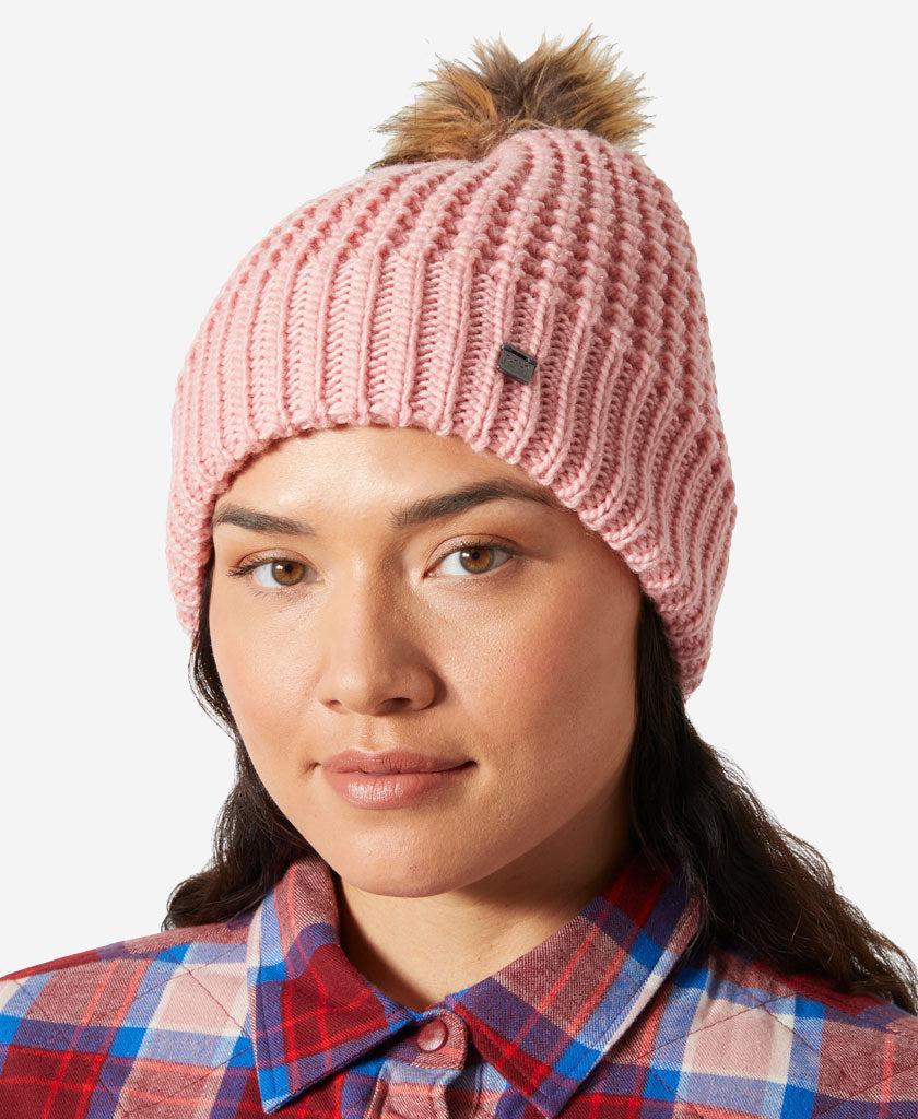 W SNOWFALL BEANIE, Pink Salt