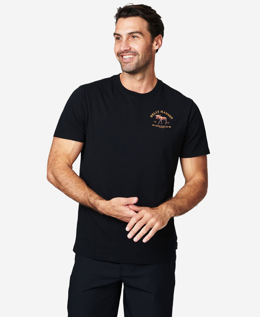 RAISED BY MOUNTAINS T-SHIRT, Black