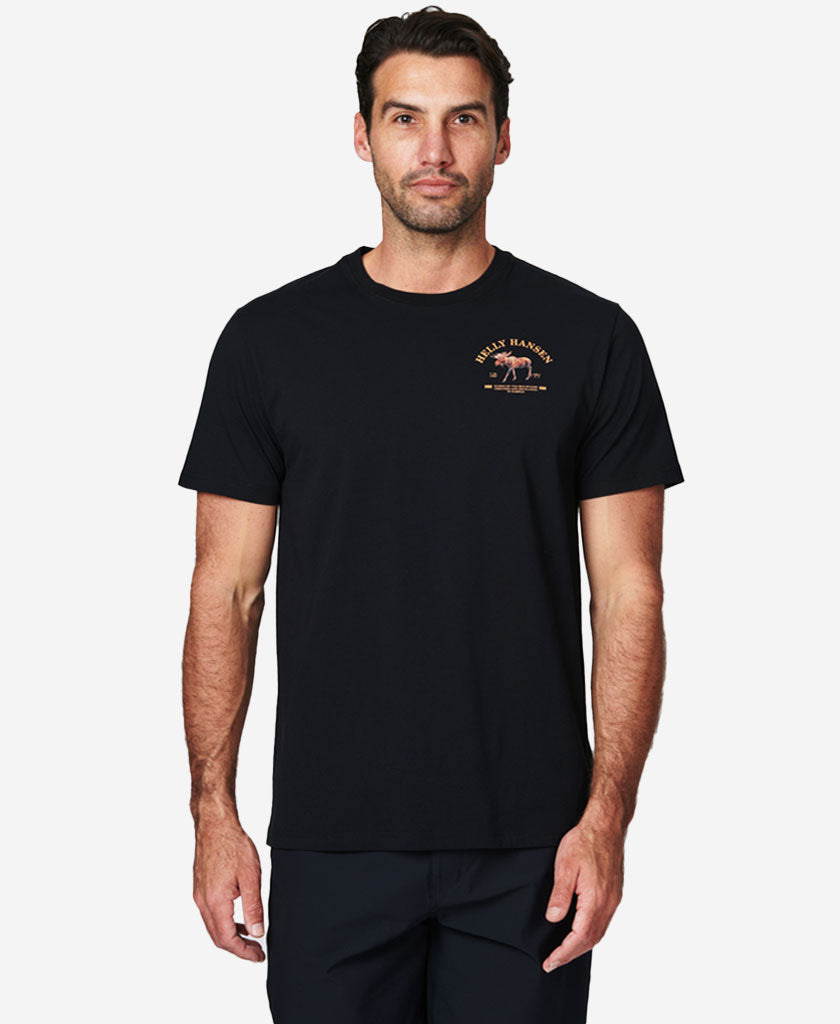 RAISED BY MOUNTAINS T-SHIRT, Black