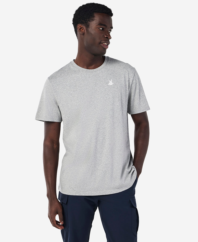 CROSS SAILS T-SHIRT, Grey Melange