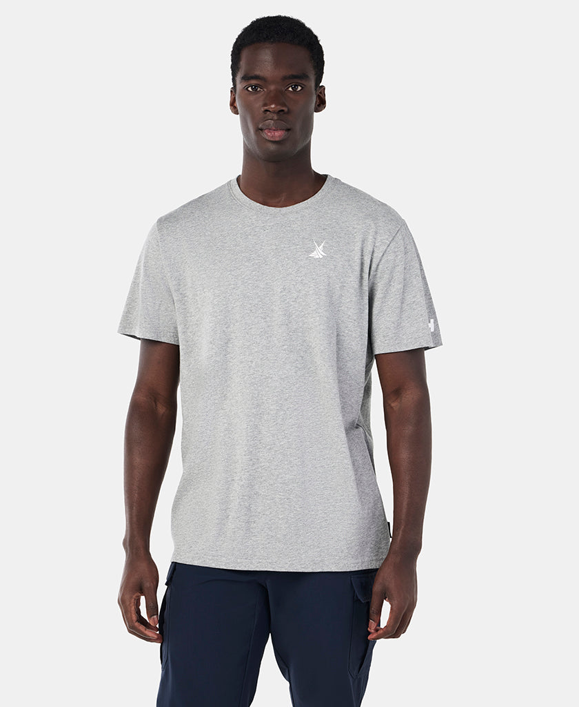 CROSS SAILS T-SHIRT, Grey Melange