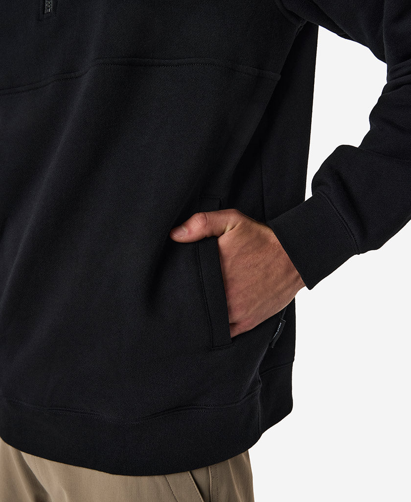 HALF ZIP FLEECE, Black