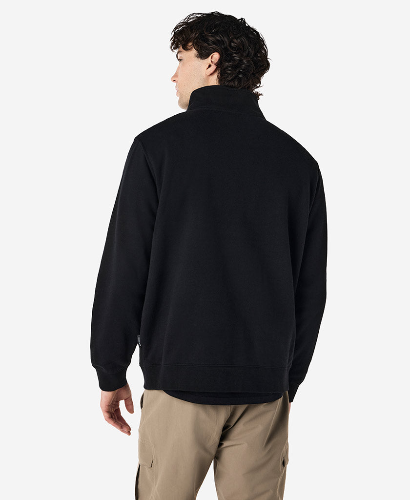 HALF ZIP FLEECE, Black