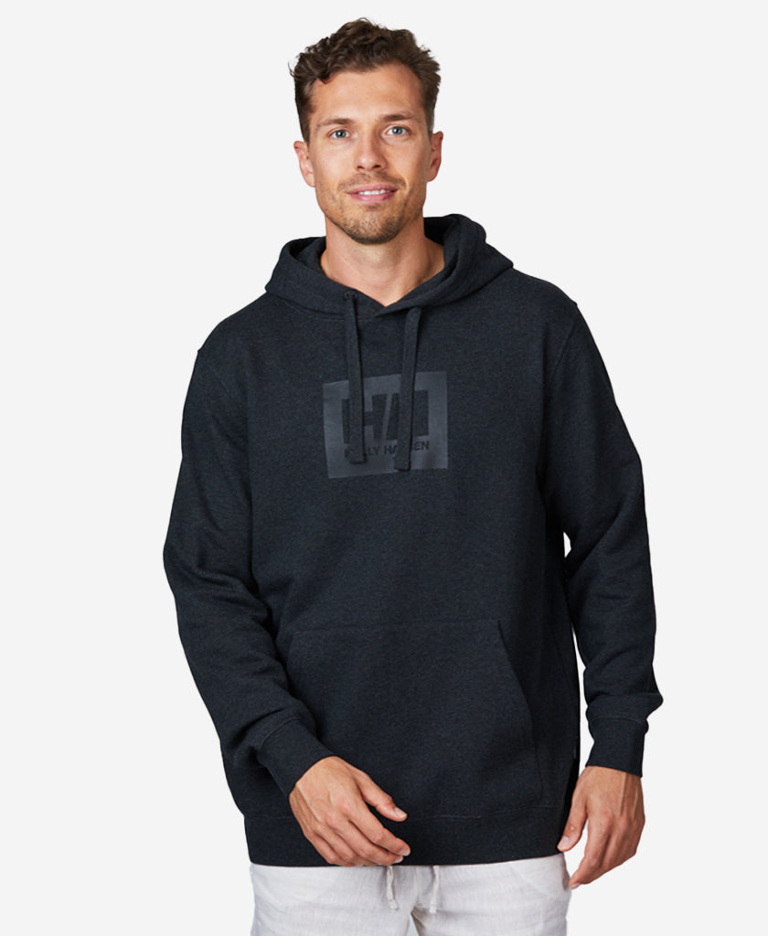 HH BOX HOODIE, Ebony Melange