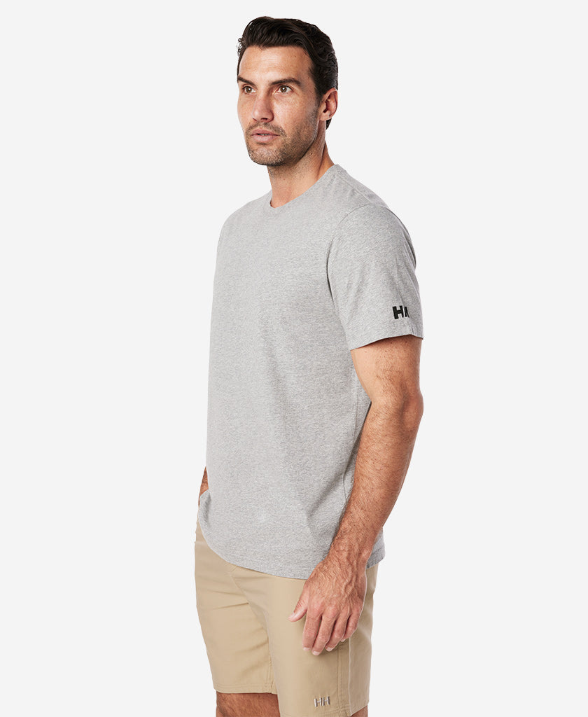 CREW T-SHIRT, Grey Melange