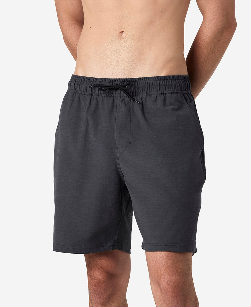 NORSE SLUB VOLLEY BOARDSHORT, Black