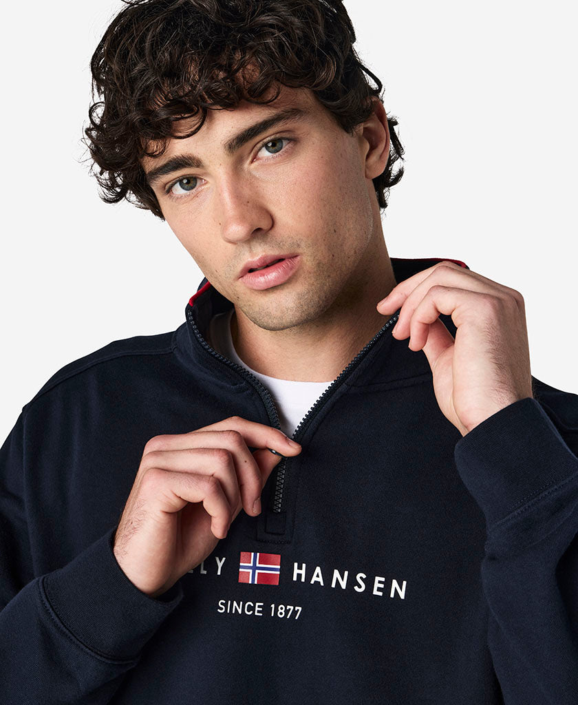 NORDIC HALF ZIP FLEECE, Navy