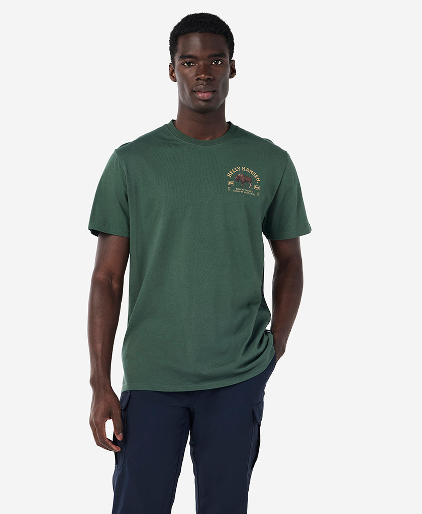 GRAZE THE MOUNTAINS T-SHIRT, Jungle Green