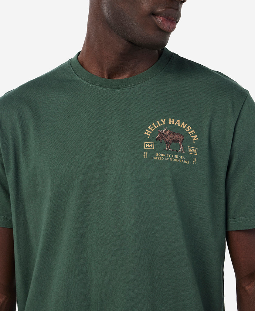 GRAZE THE MOUNTAINS T-SHIRT, Jungle Green