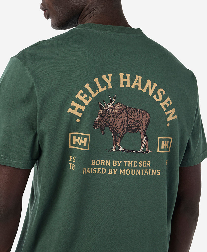 GRAZE THE MOUNTAINS T-SHIRT, Jungle Green