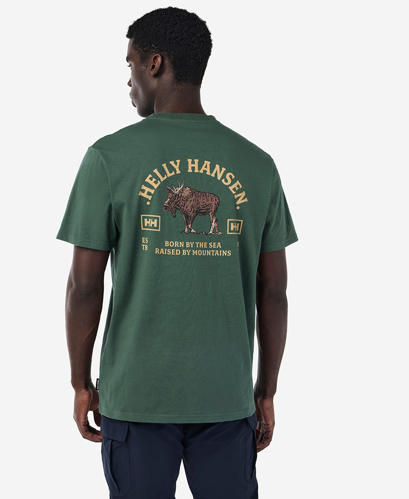 GRAZE THE MOUNTAINS T-SHIRT, Jungle Green