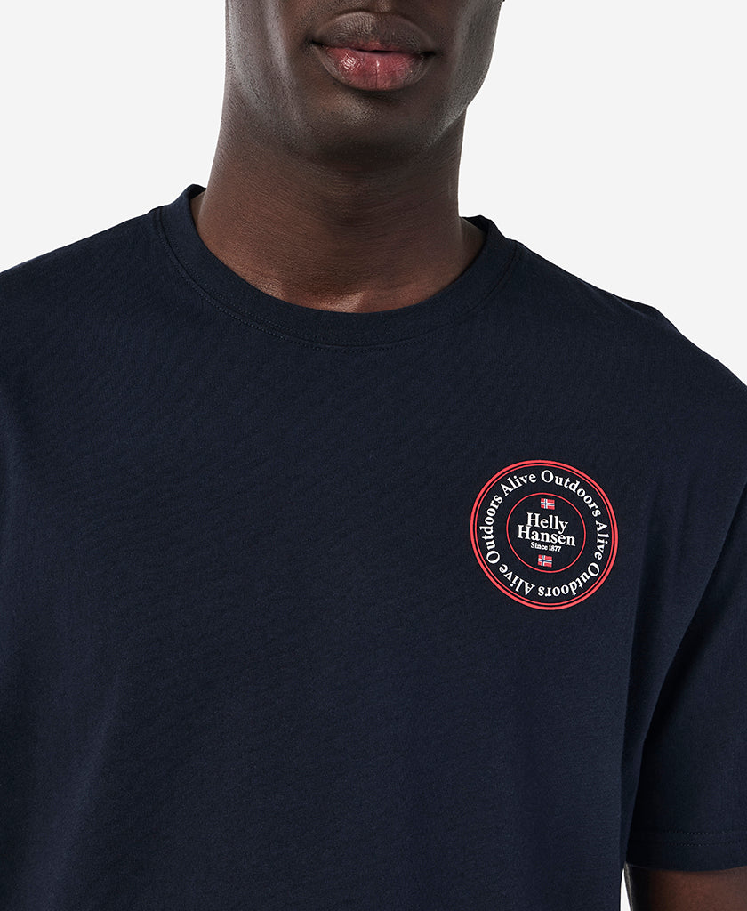 ALIVE OUTDOORS T-SHIRT, Navy