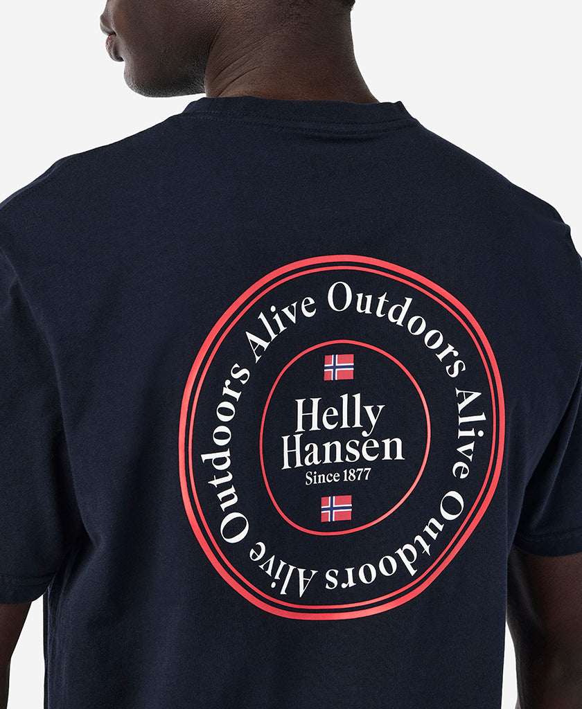 ALIVE OUTDOORS T-SHIRT, Navy