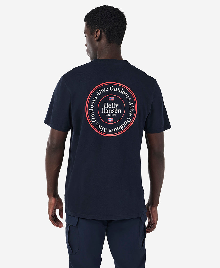 ALIVE OUTDOORS T-SHIRT, Navy
