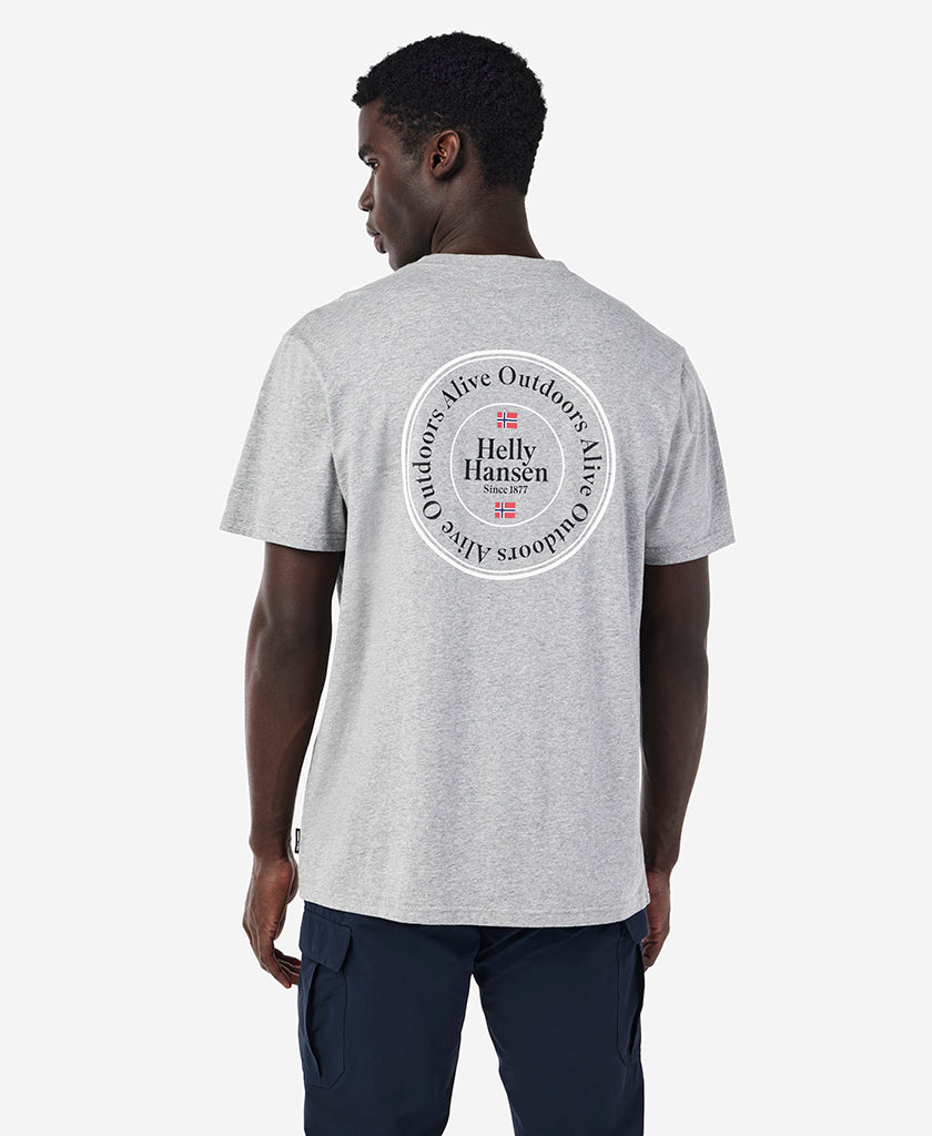 ALIVE OUTDOORS T-SHIRT, Grey Melange