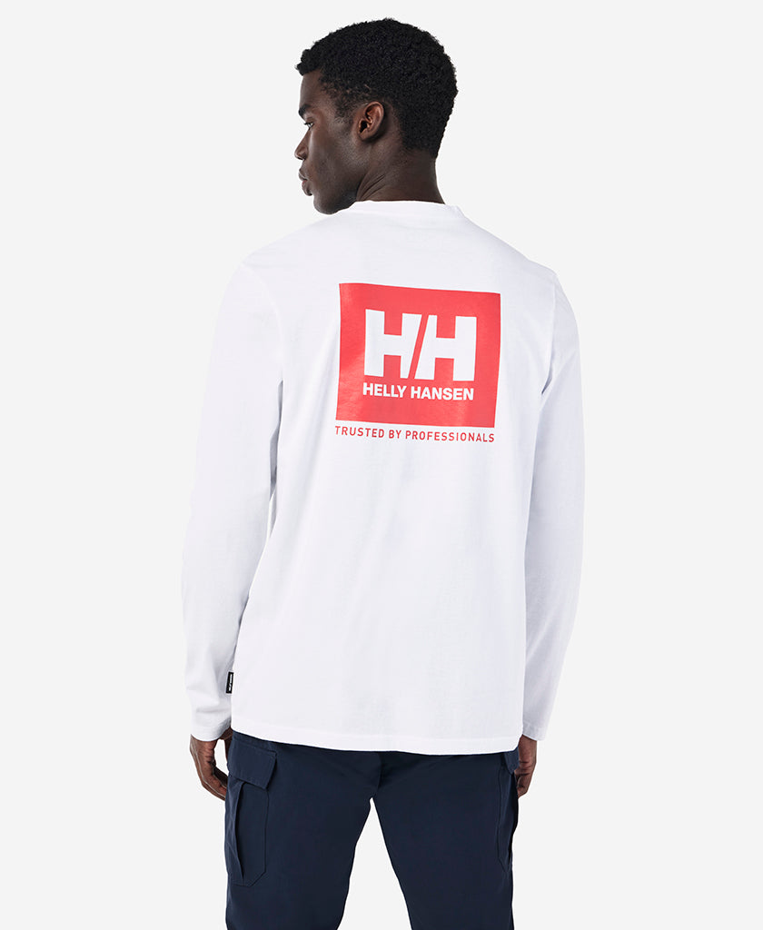 BOX OUTLINE L/S T-SHIRT, White