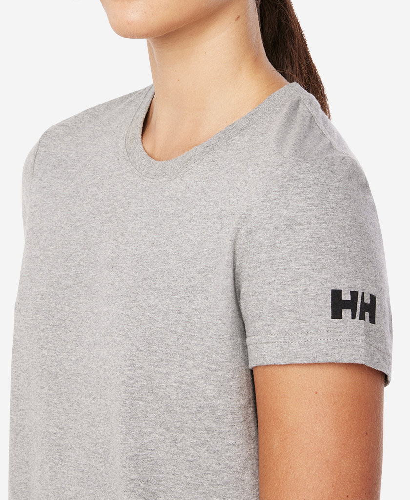 W CREW T-SHIRT, Grey Melange