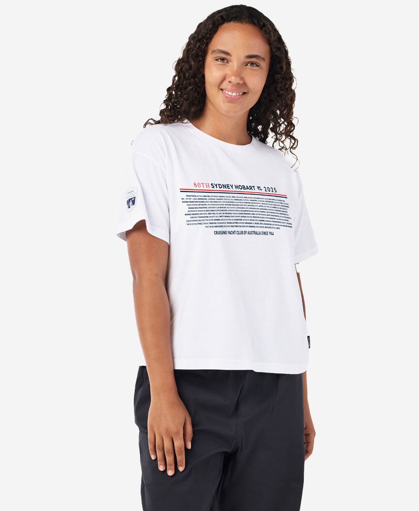 RSHYR25 W BOAT NAME T-SHIRT, White