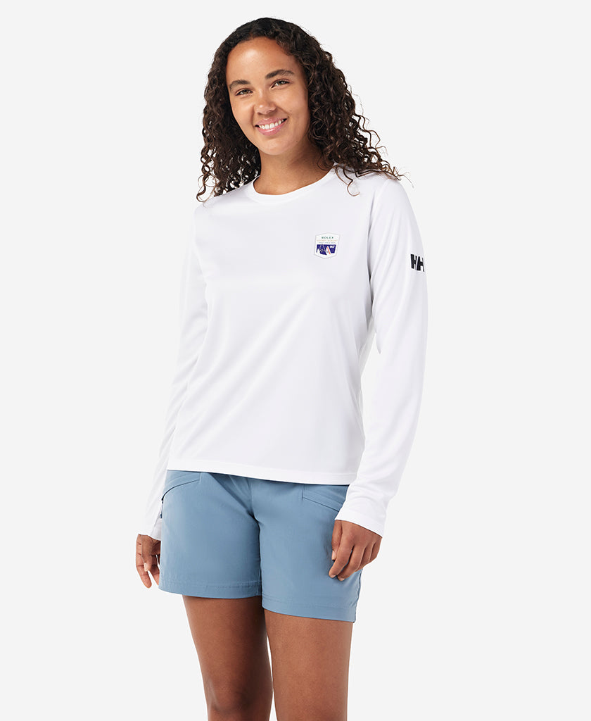 RSHYR25 W TECH CREW LS, White