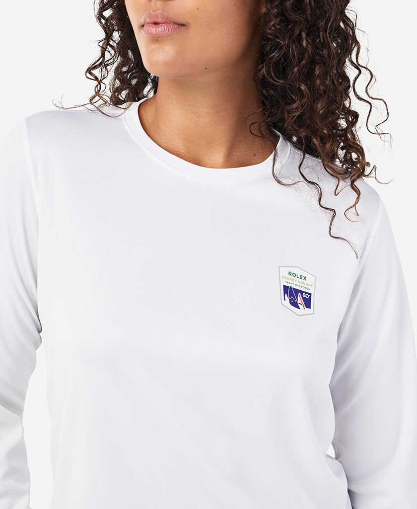 RSHYR25 W TECH CREW LS, White