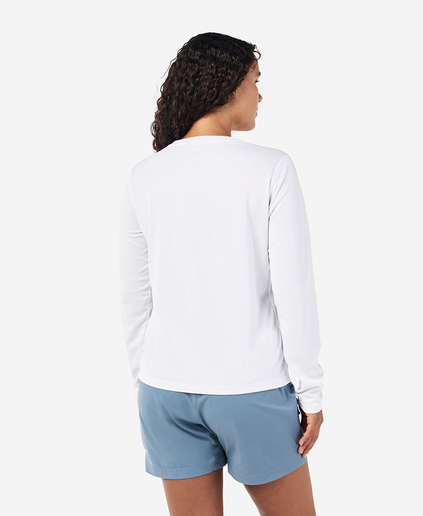 RSHYR25 W TECH CREW LS, White