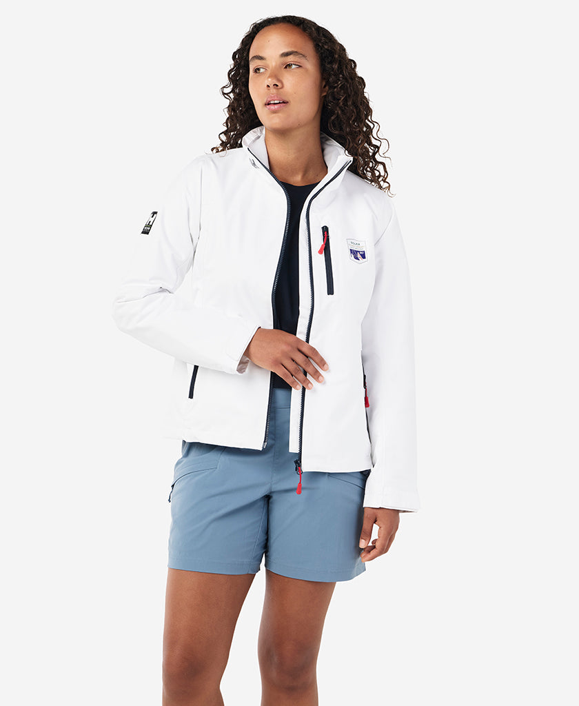 RSHYR25 W CREW MIDLAYER JACKET, White