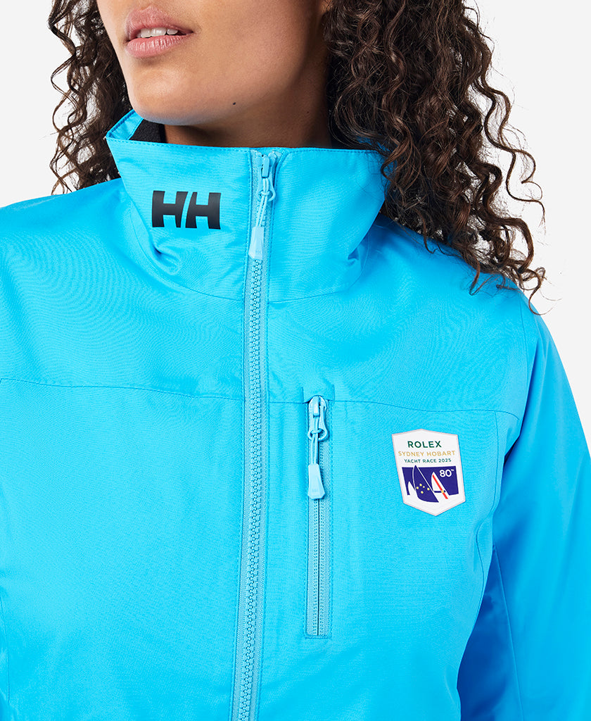 RSHYR25 W CREW MIDLAYER JACKET, Cyan