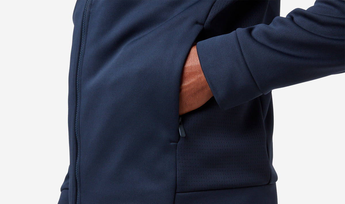 CREW FLEECE JACKET, Navy