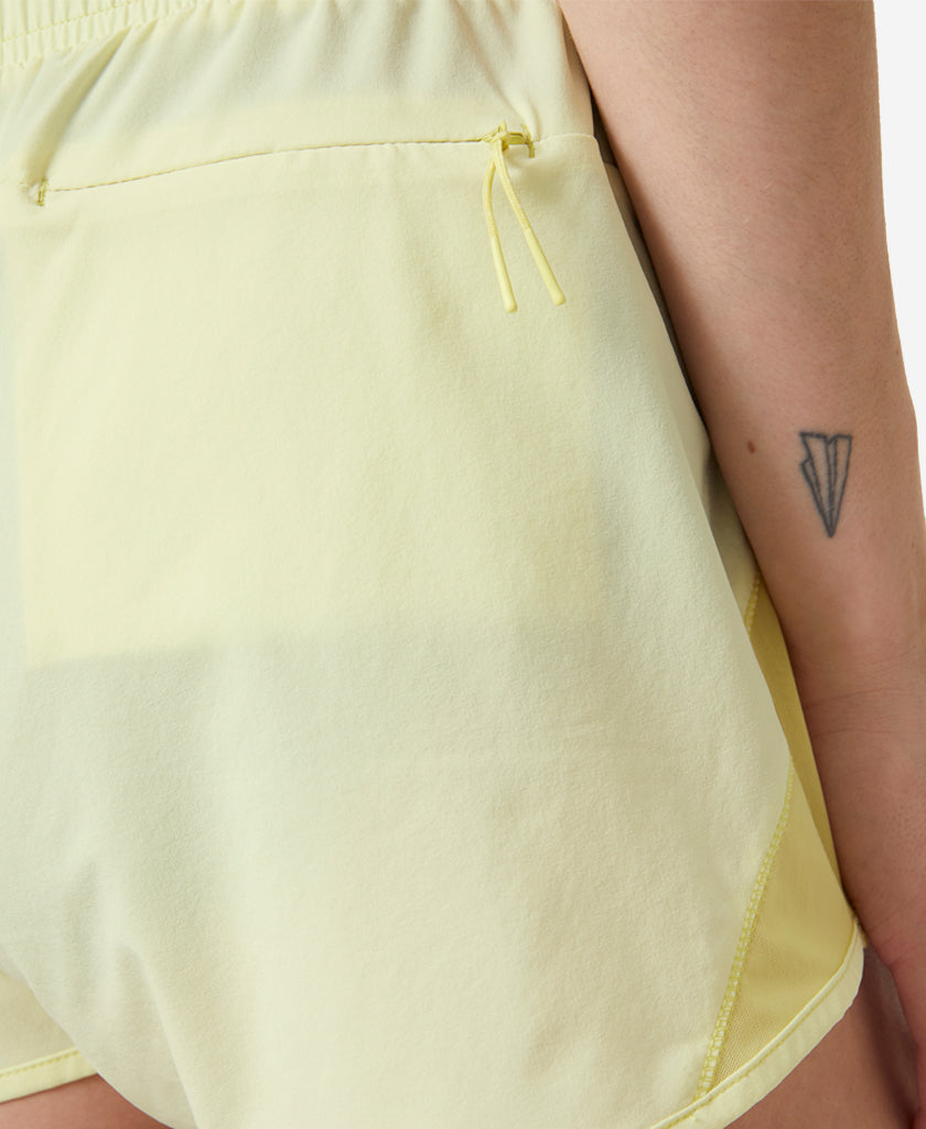 W TECH TRAIL SHORTS, Faded Yellow