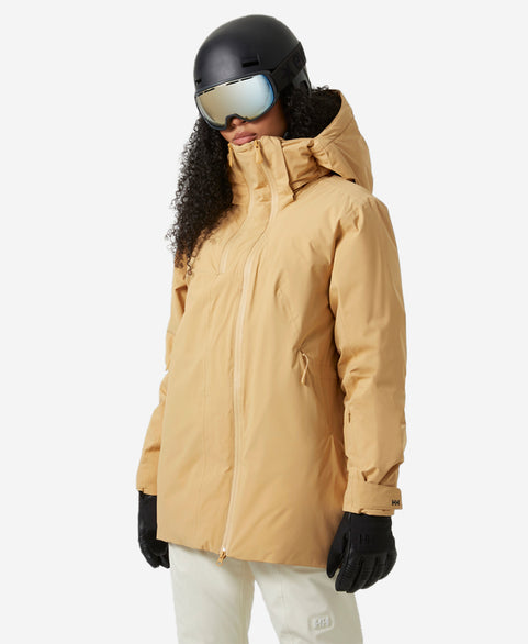 W NORA LONG INSULATED JACKET, Iced Coffee