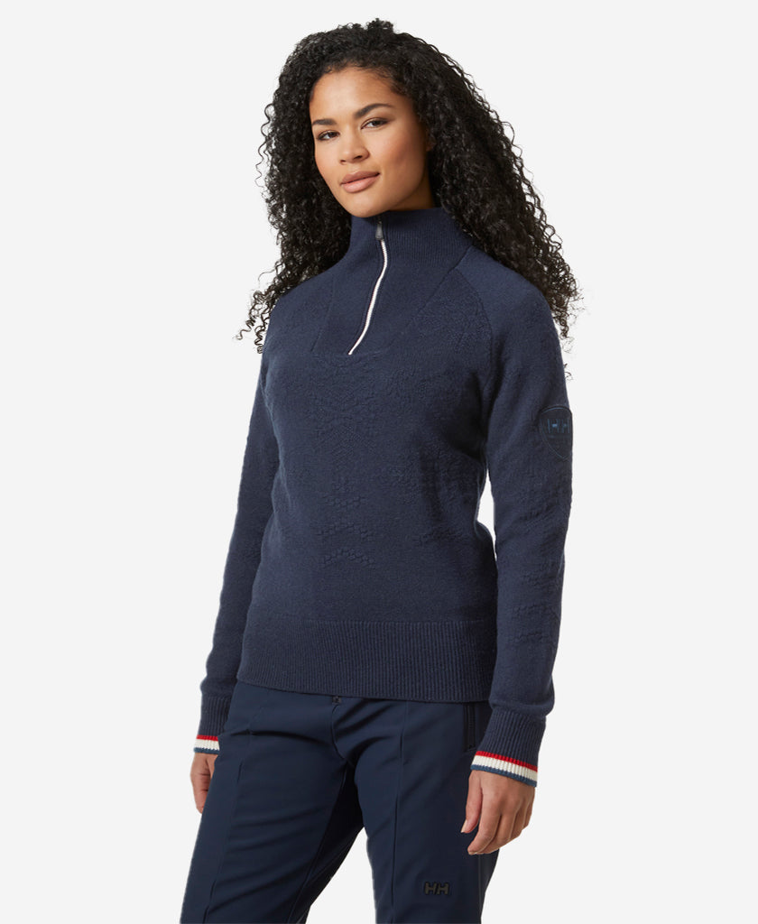 W ST. MORITZ KNITTED SWEATER, Navy
